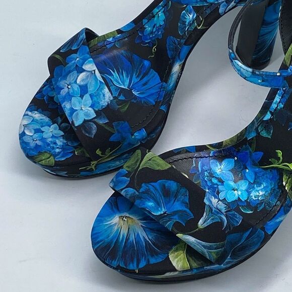 Dolce & Gabbana floral-print gabardine platform sandals size 40 - Picture 8 of 15